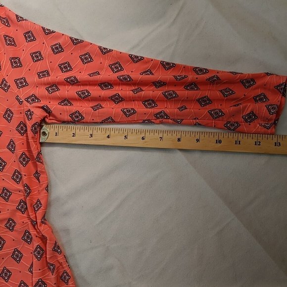 Croft & Barrow Pink Pattern 3/4 sleeve Tunic Top Shirt Blouse Womens Medium M - Picture 9 of 9